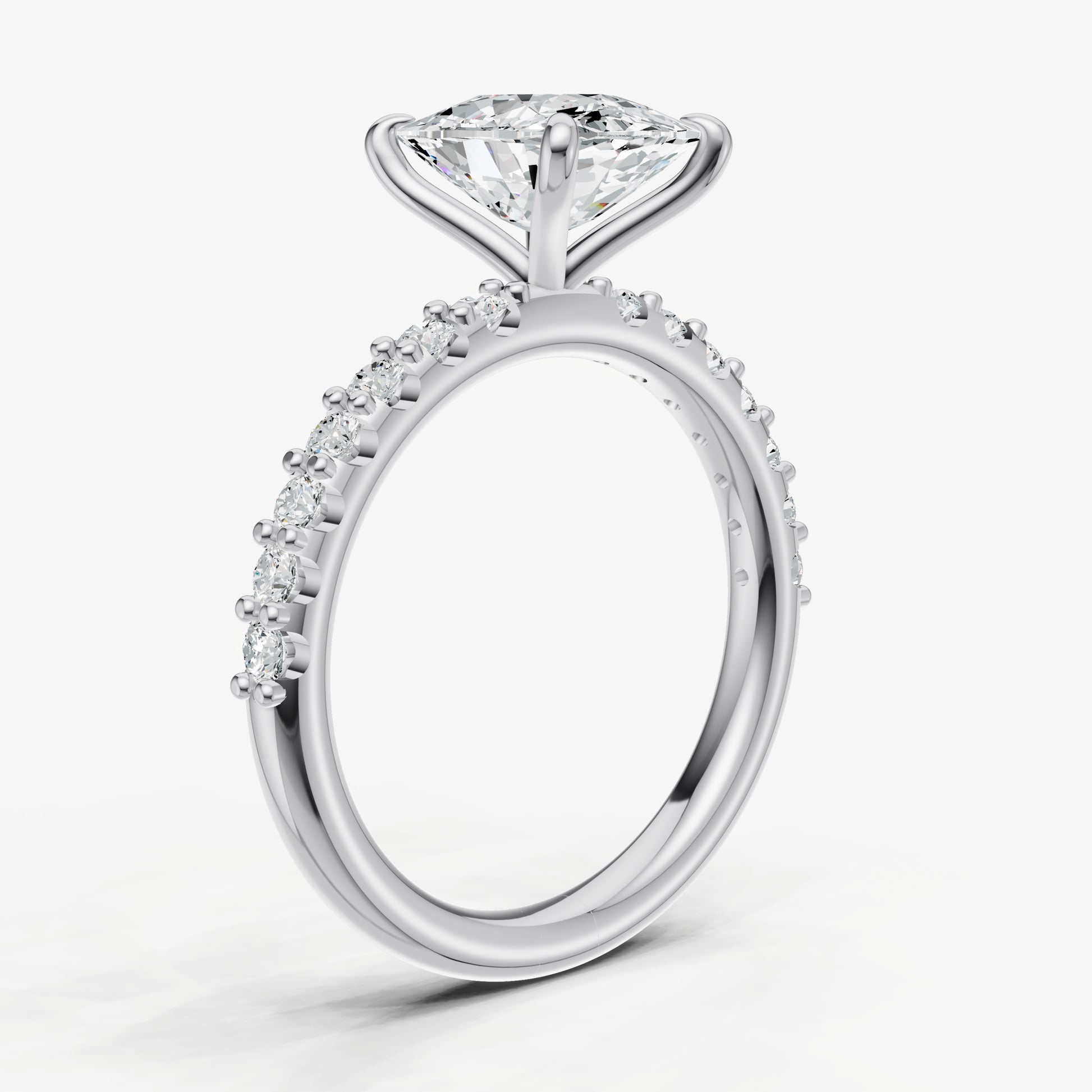 Old Miner 6 Claw Diamond Band Engagement Ring