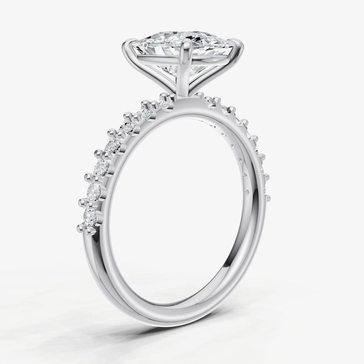 Old Miner 6 Claw Diamond Band Engagement Ring