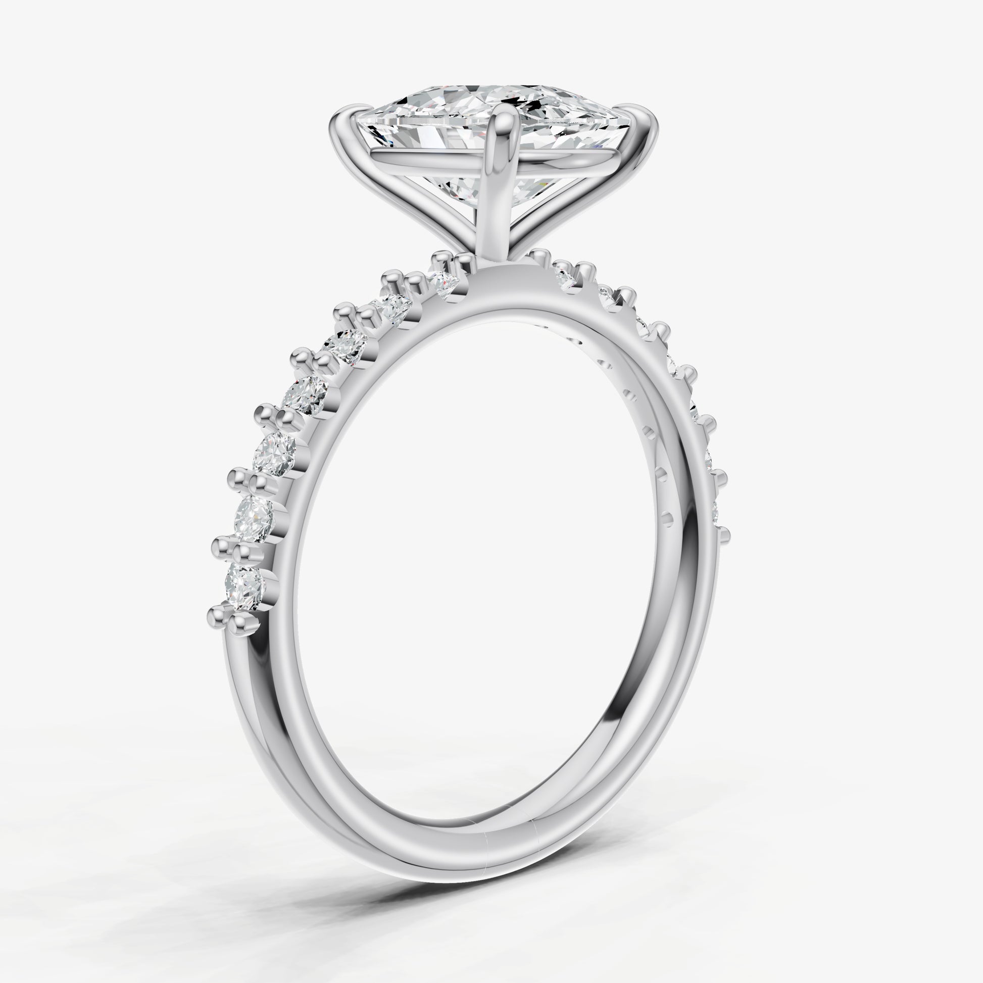 Old Miner 6 Claw Diamond Band Engagement Ring