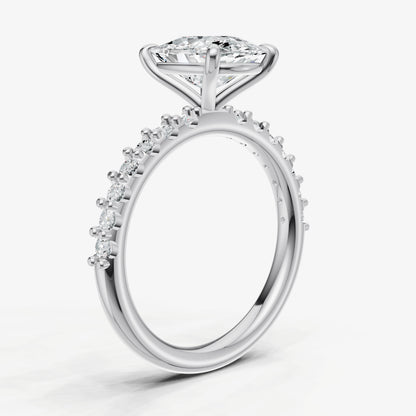 Old Miner 6 Claw Diamond Band Engagement Ring
