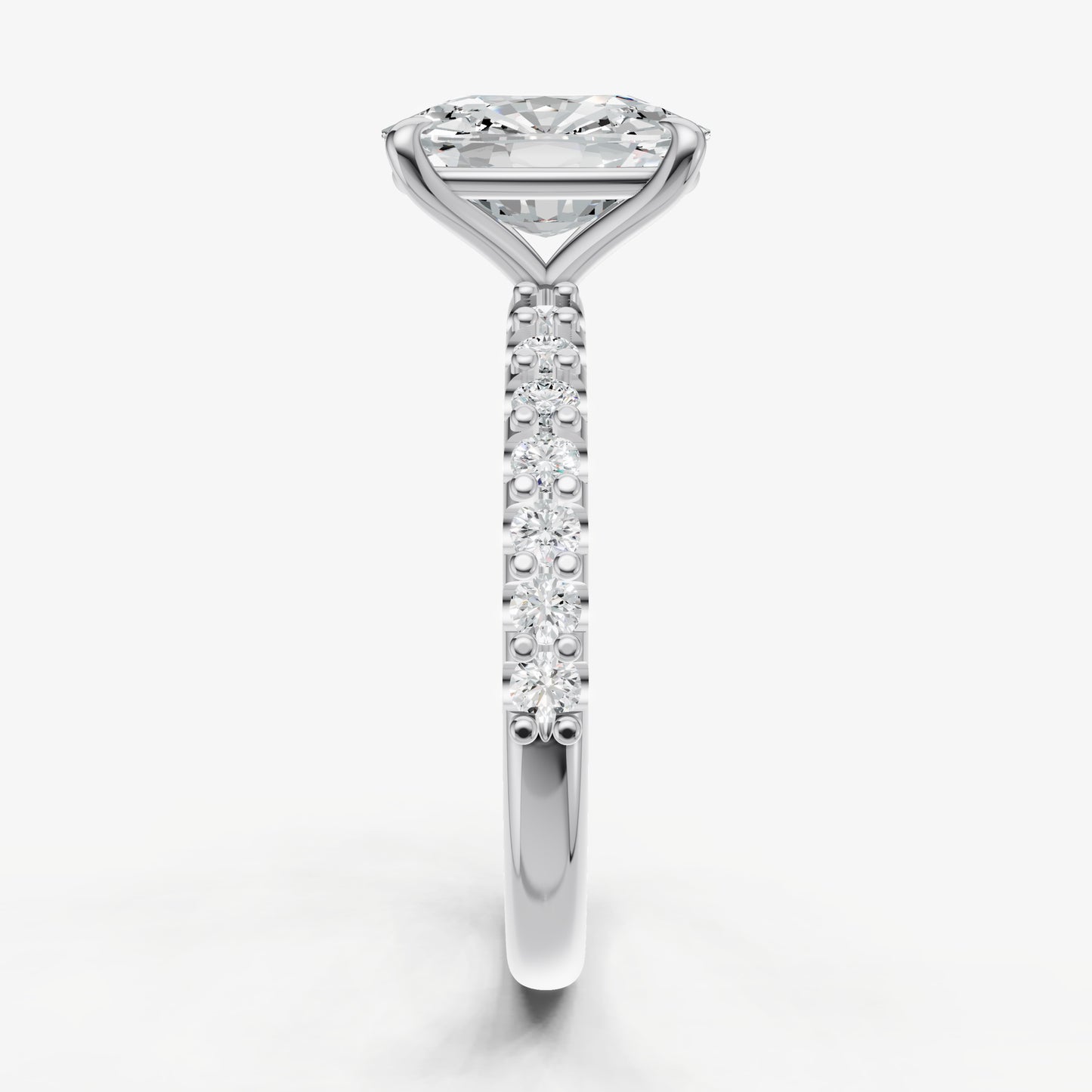 Old Miner 6 Claw Diamond Band Engagement Ring
