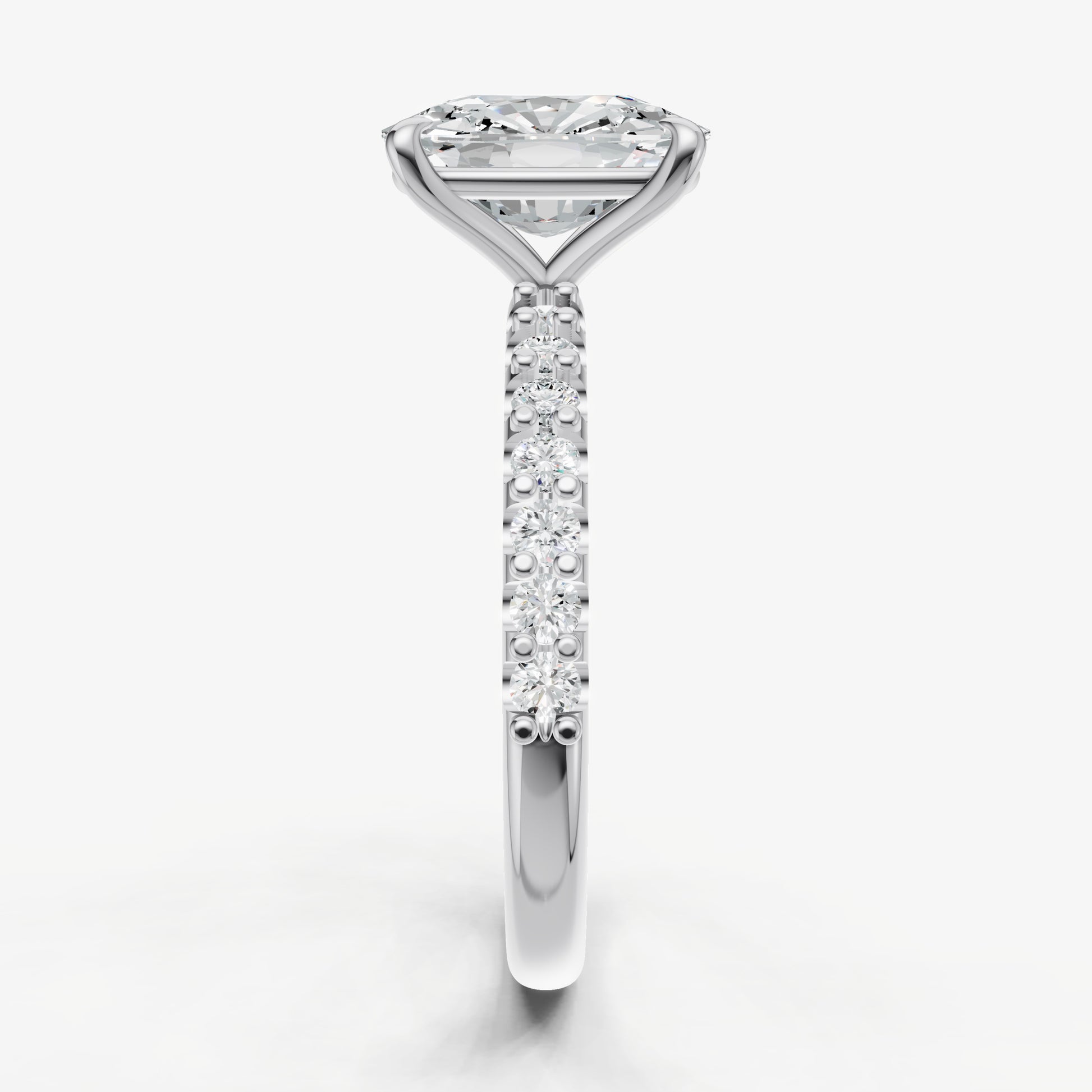 Old Miner 6 Claw Diamond Band Engagement Ring