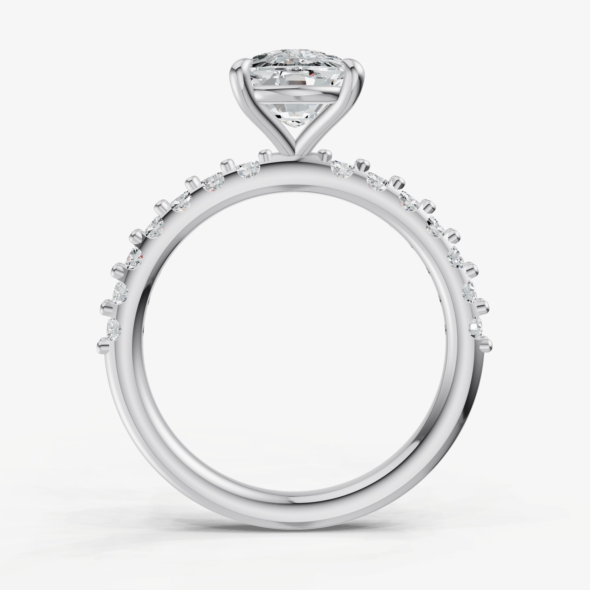 Old Miner 6 Claw Diamond Band Engagement Ring