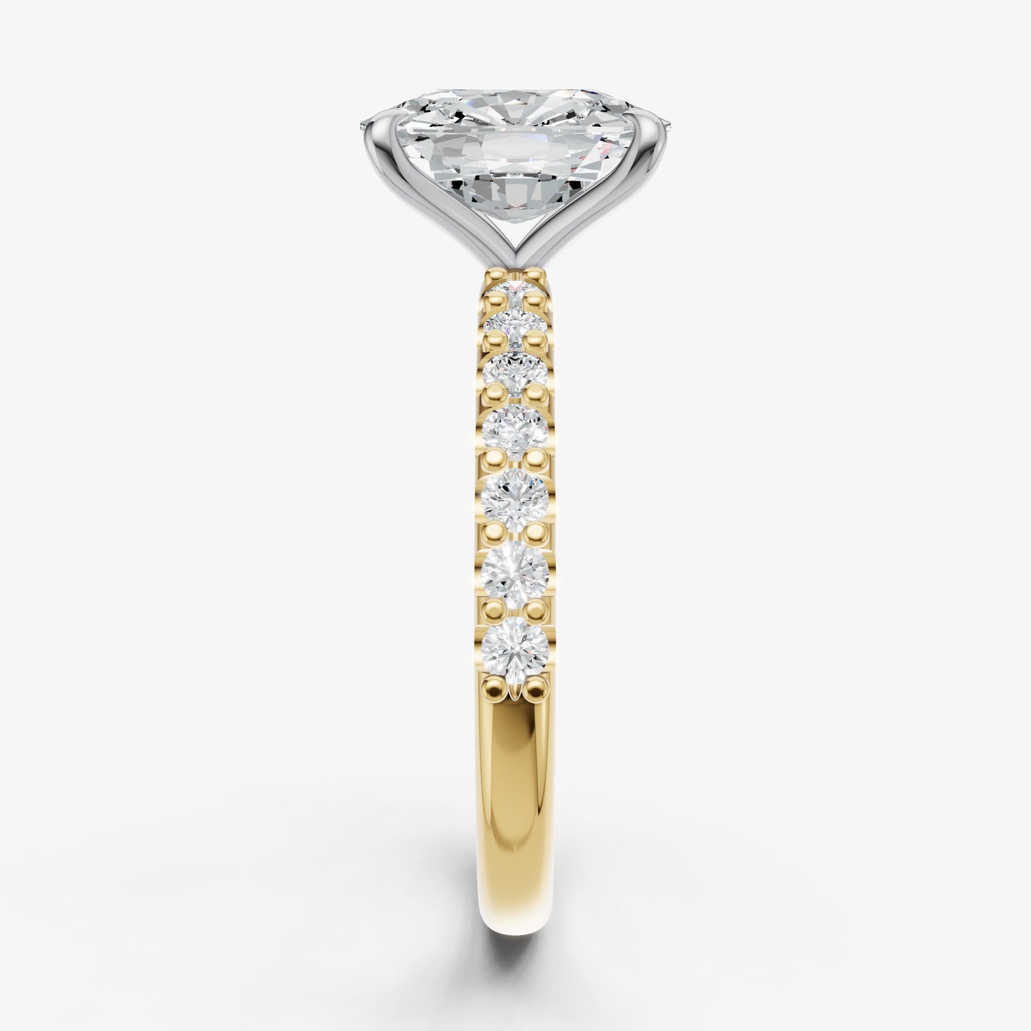 Old Miner 6 Claw Diamond Band Engagement Ring