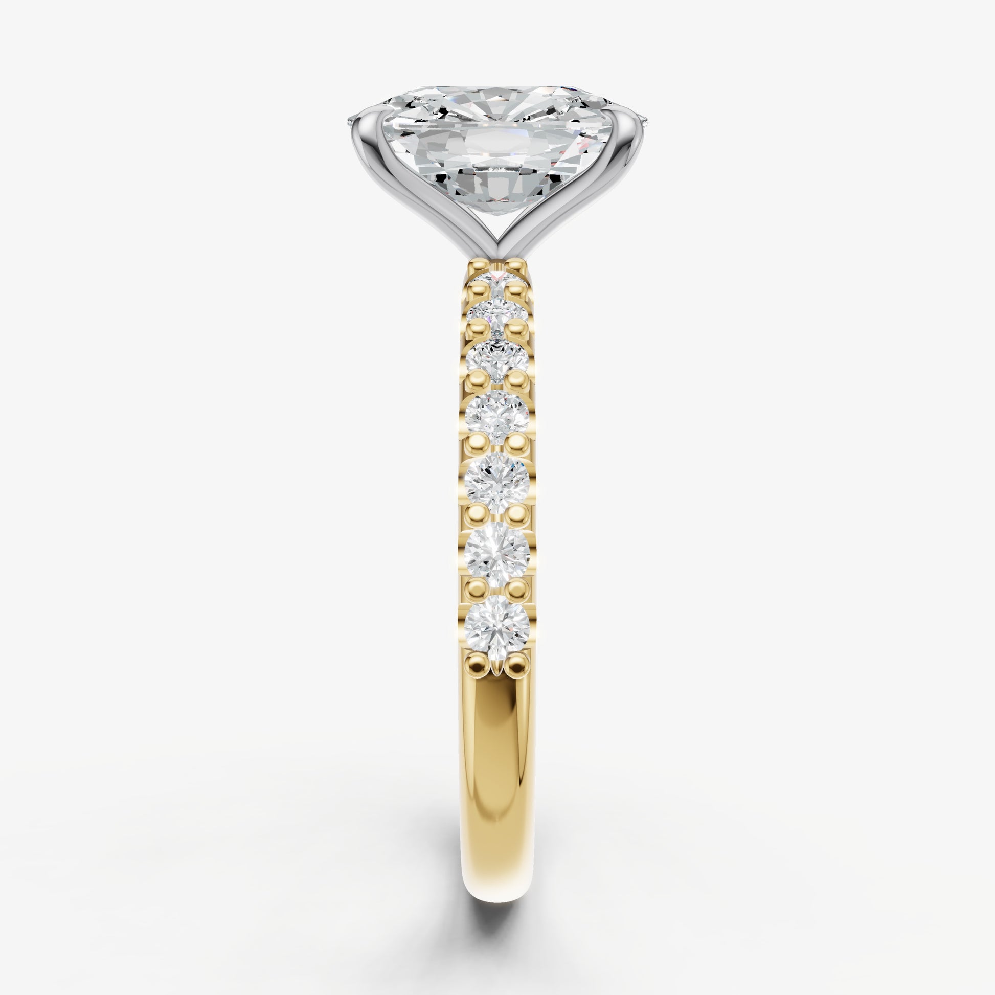 Old Miner 6 Claw Diamond Band Engagement Ring