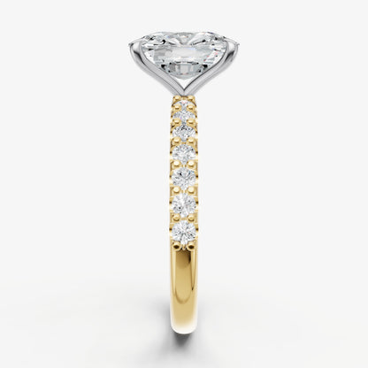 Old Miner 6 Claw Diamond Band Engagement Ring