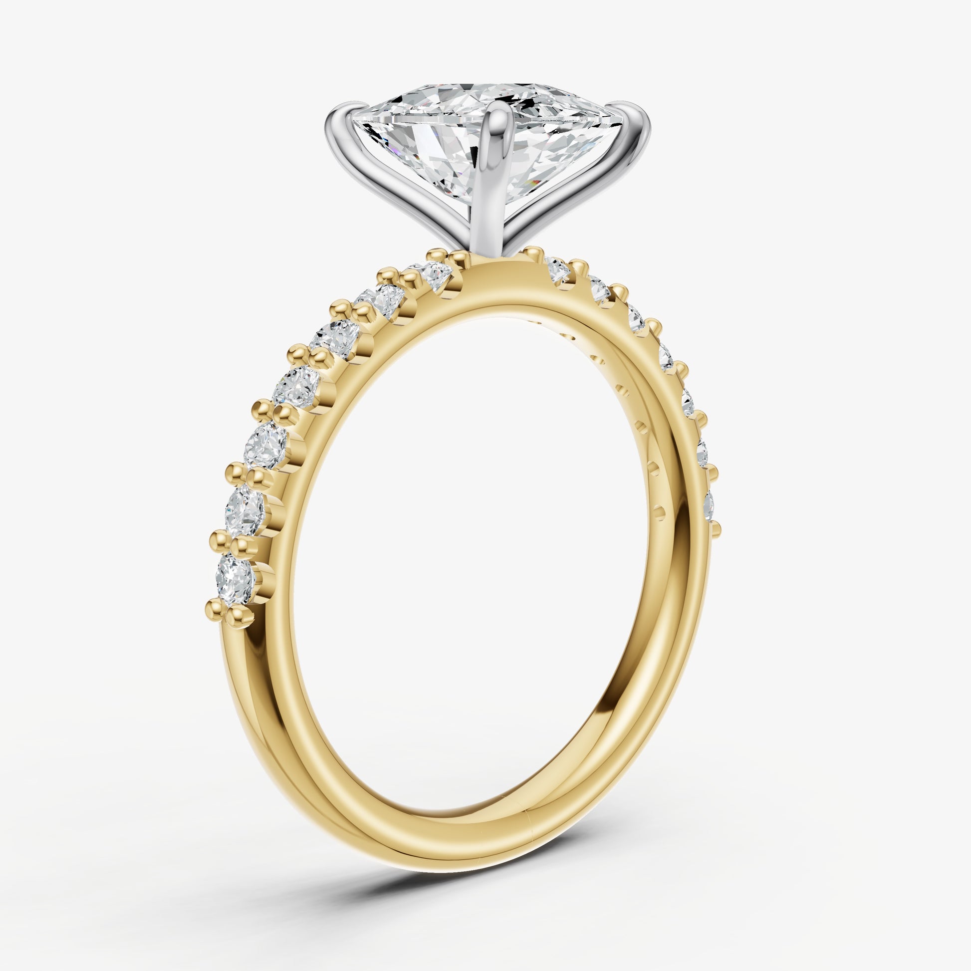 Old Miner 6 Claw Diamond Band Engagement Ring