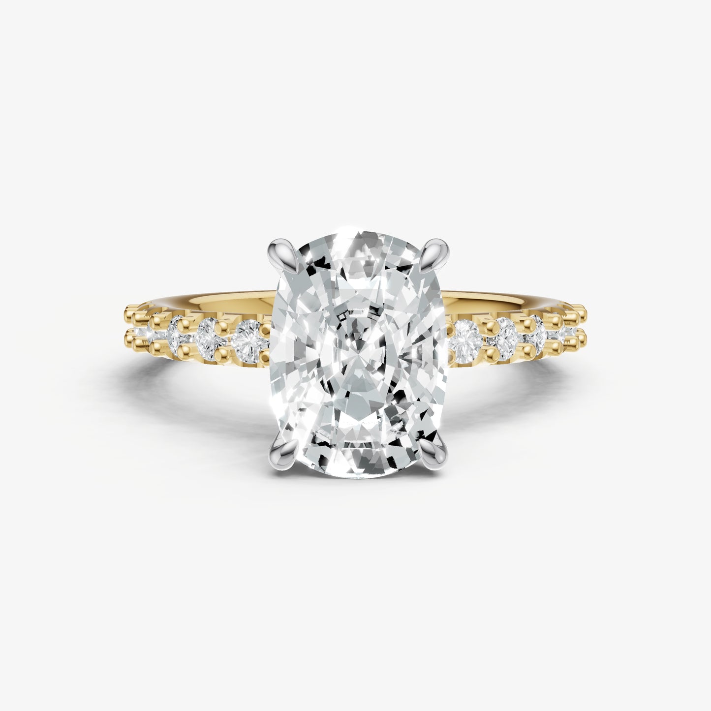 Old Miner 6 Claw Diamond Band Engagement Ring