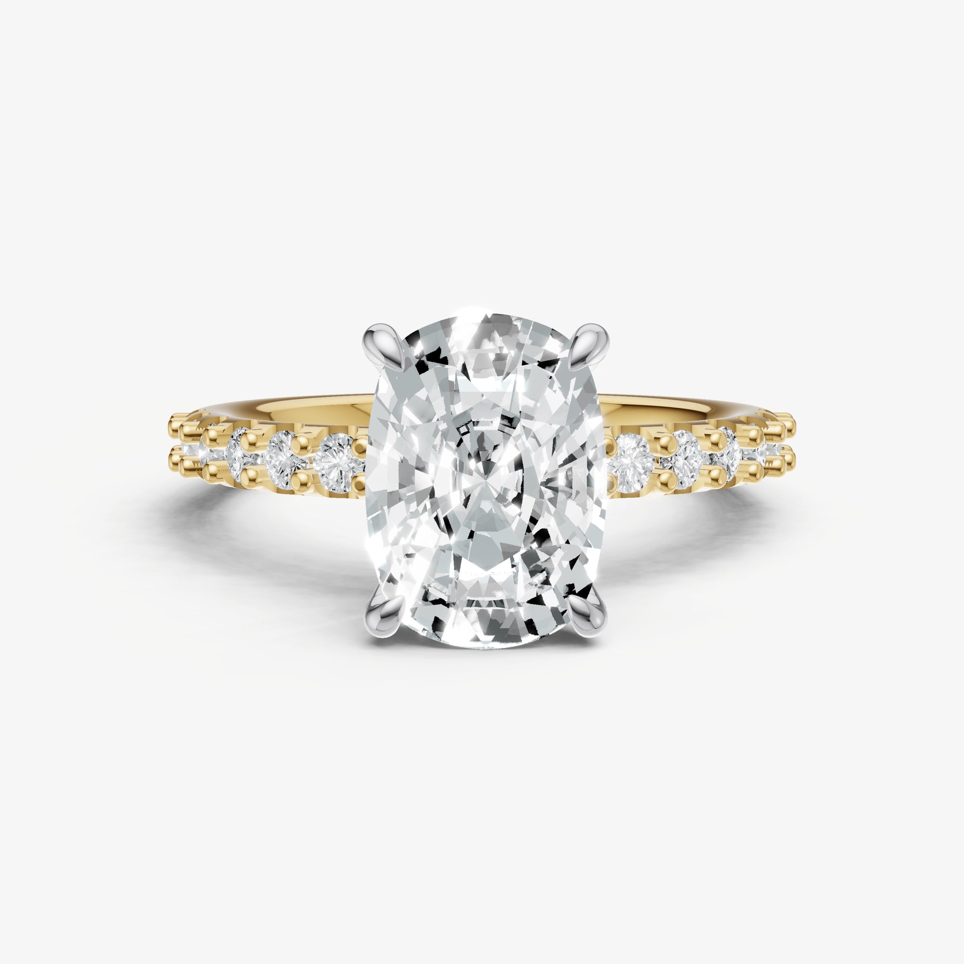 Old Miner 6 Claw Diamond Band Engagement Ring