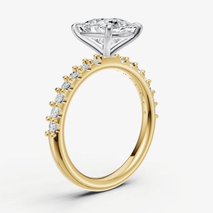 Old Miner 6 Claw Diamond Band Engagement Ring