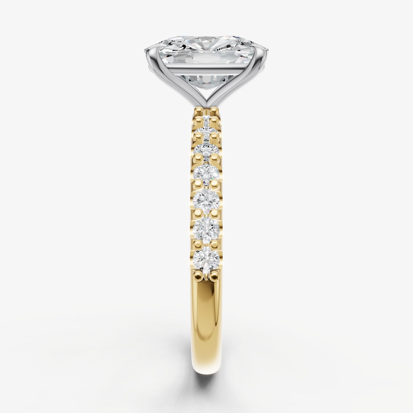 Old Miner 6 Claw Diamond Band Engagement Ring