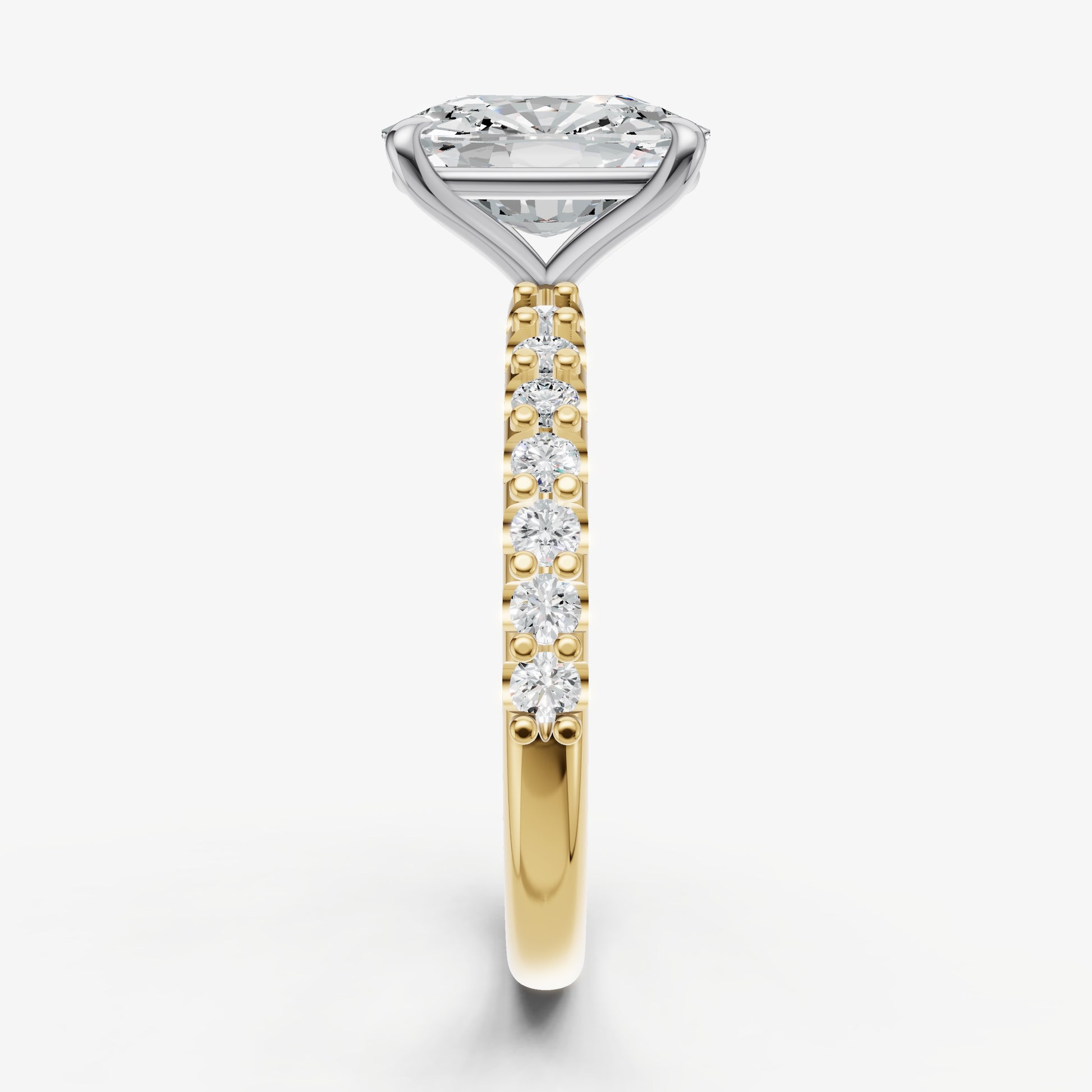 Old Miner 6 Claw Diamond Band Engagement Ring