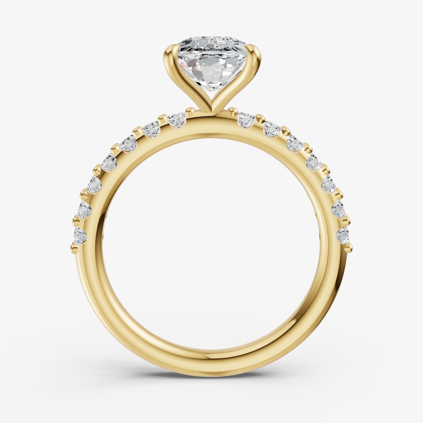 Old Miner 6 Claw Diamond Band Engagement Ring