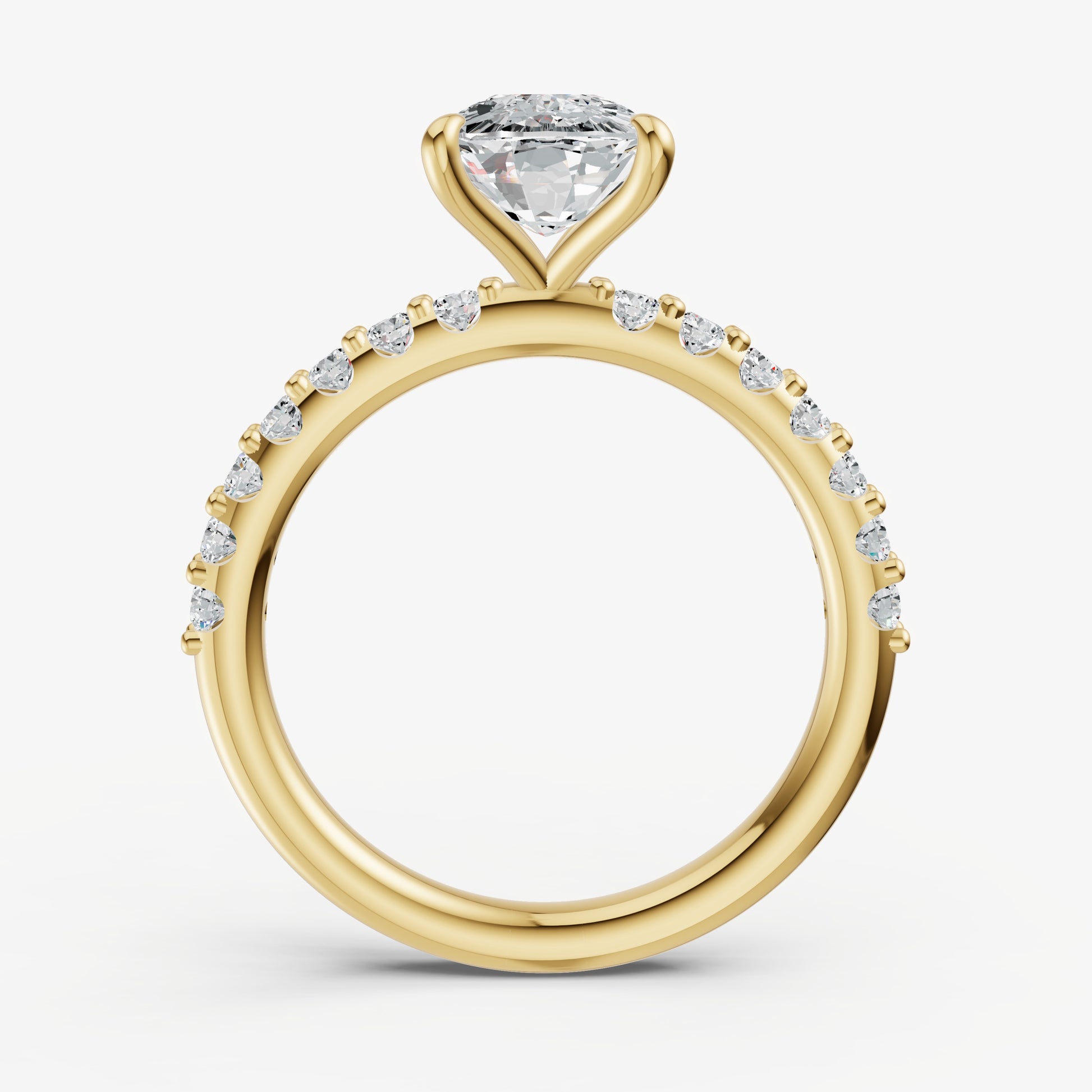 Old Miner 6 Claw Diamond Band Engagement Ring