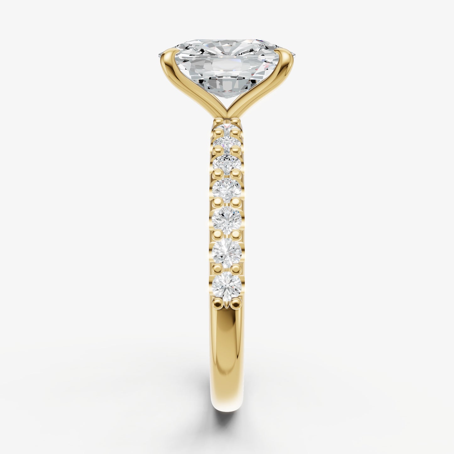 Old Miner 6 Claw Diamond Band Engagement Ring