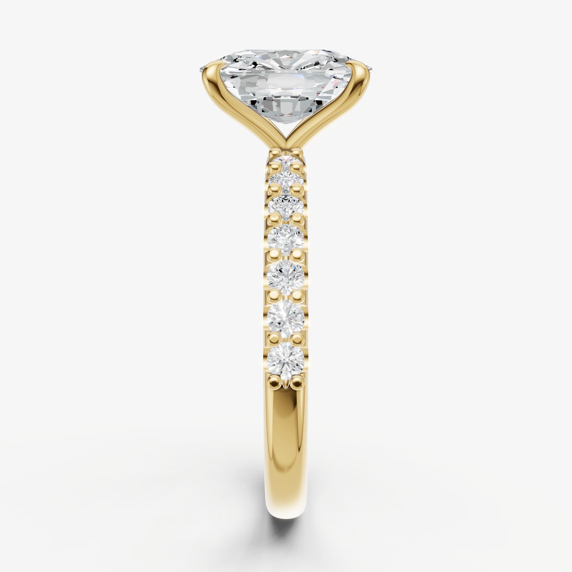 Old Miner 6 Claw Diamond Band Engagement Ring