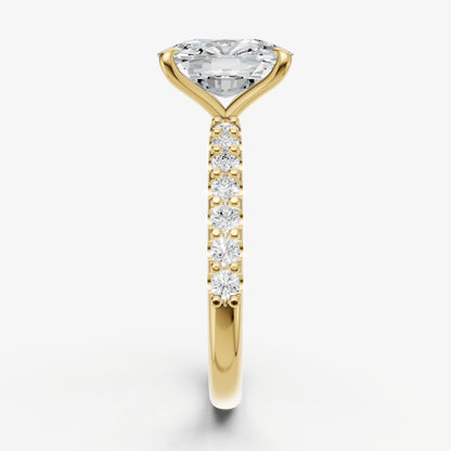 Old Miner 6 Claw Diamond Band Engagement Ring