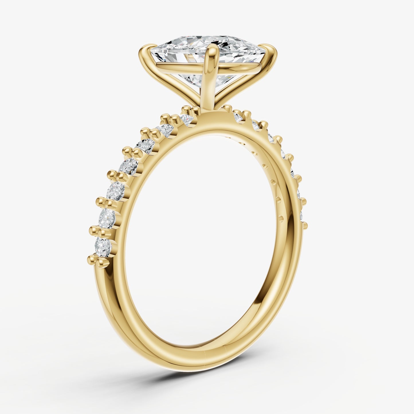 Old Miner 6 Claw Diamond Band Engagement Ring
