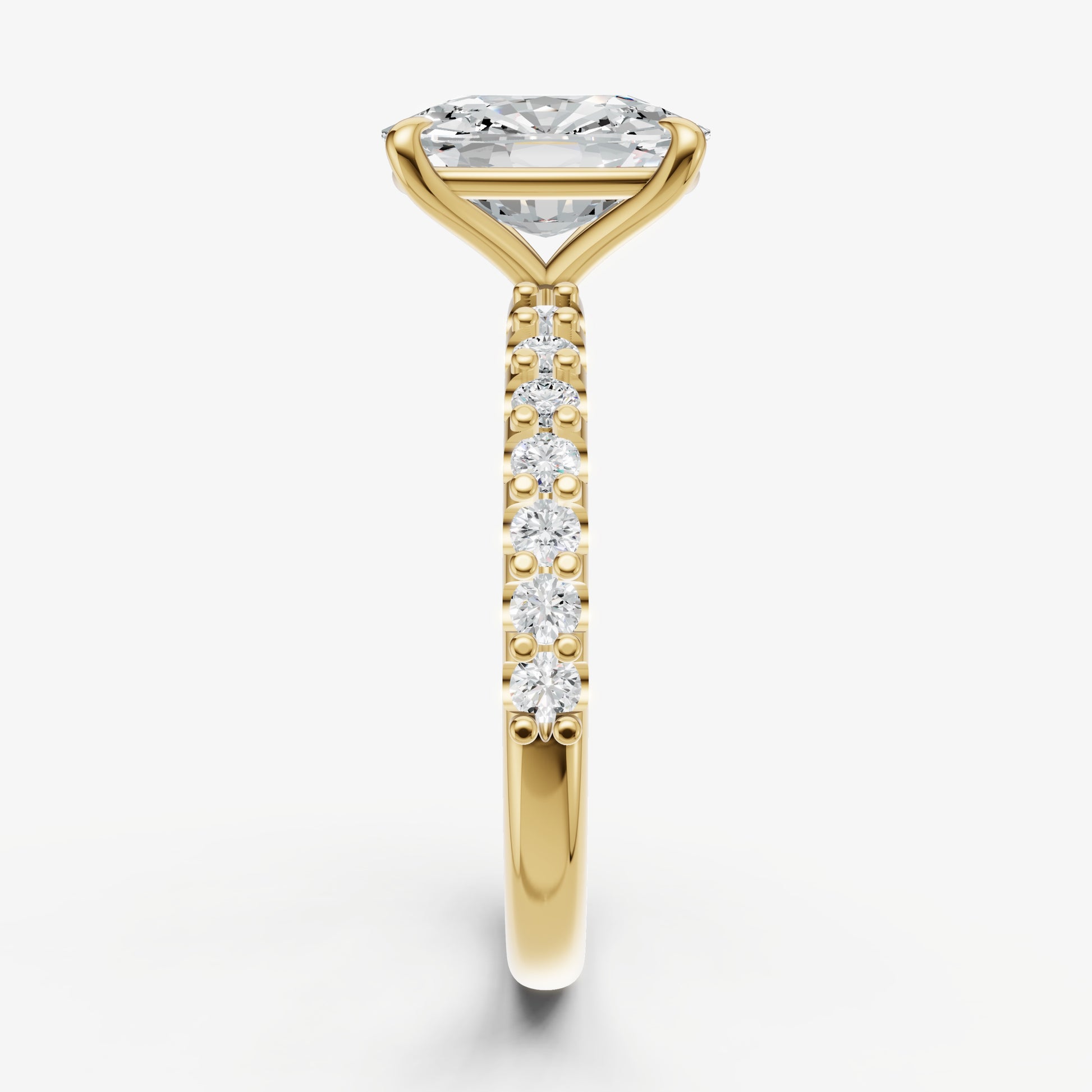 Old Miner 6 Claw Diamond Band Engagement Ring