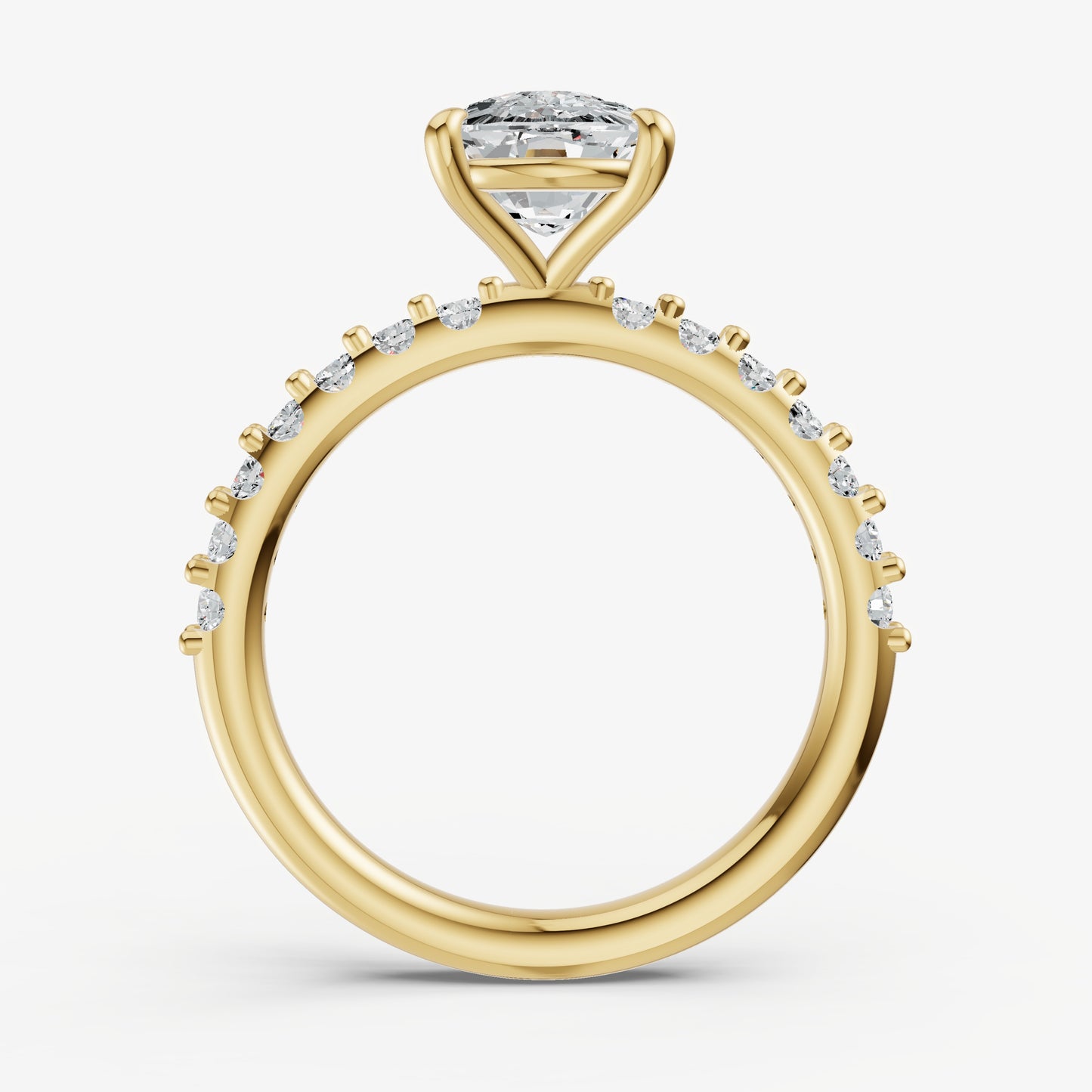 Old Miner 6 Claw Diamond Band Engagement Ring