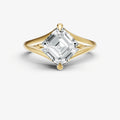 Asscher Split Band Engagement Ring