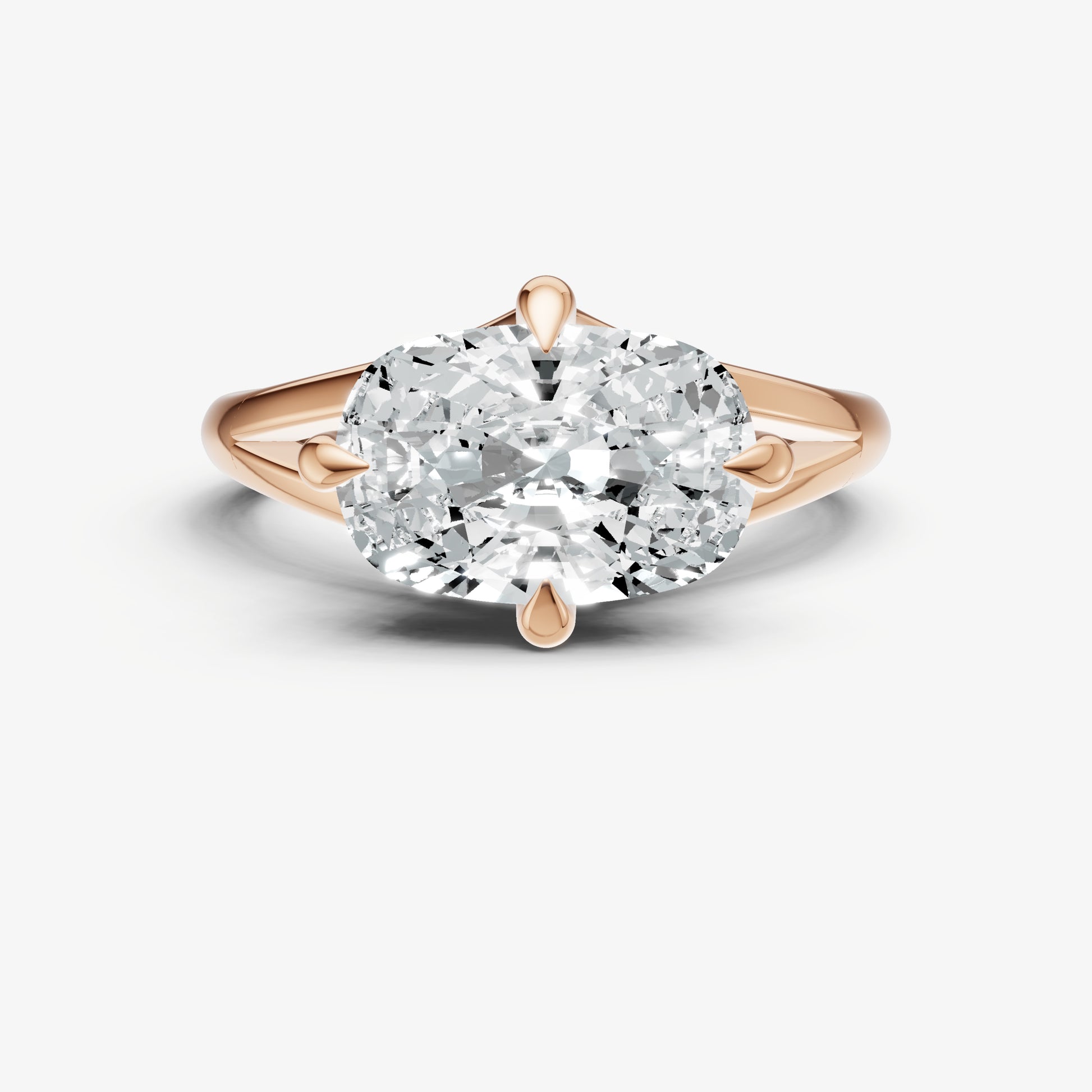 Elongated Cushion Split Band Engagement Ring