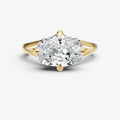 Elongated Cushion Split Band Engagement Ring