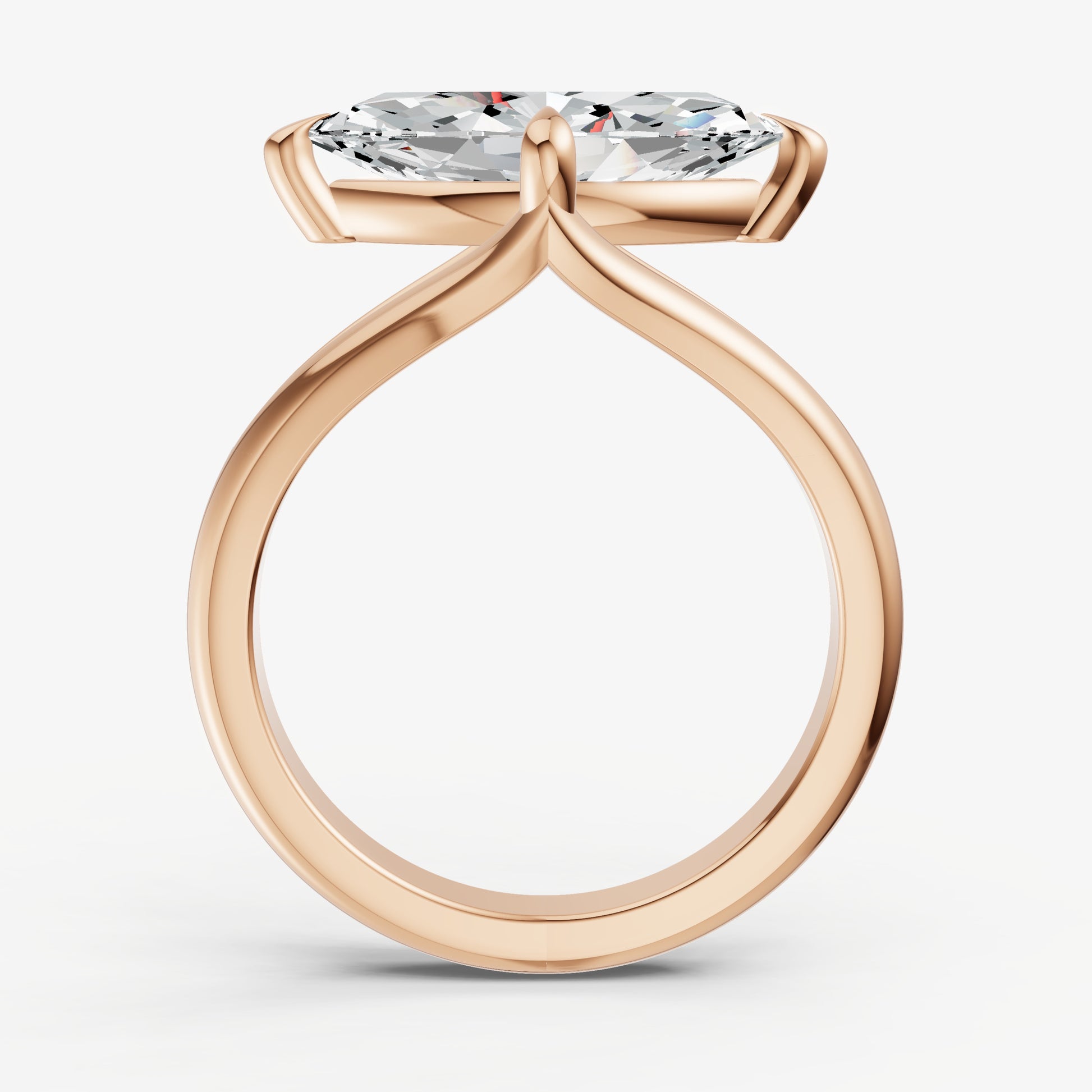 Marquise Split Band Engagement Ring