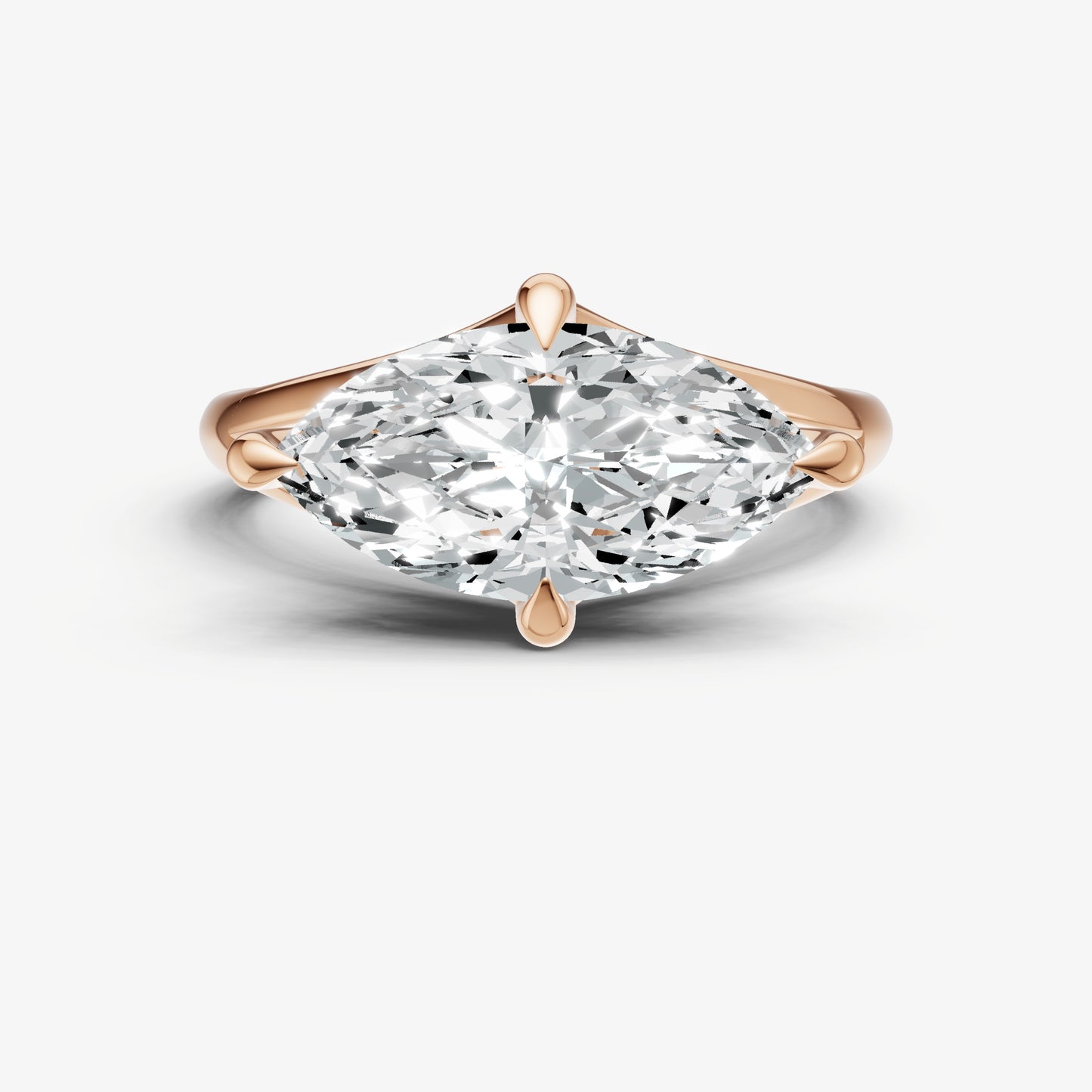 Marquise Split Band Engagement Ring