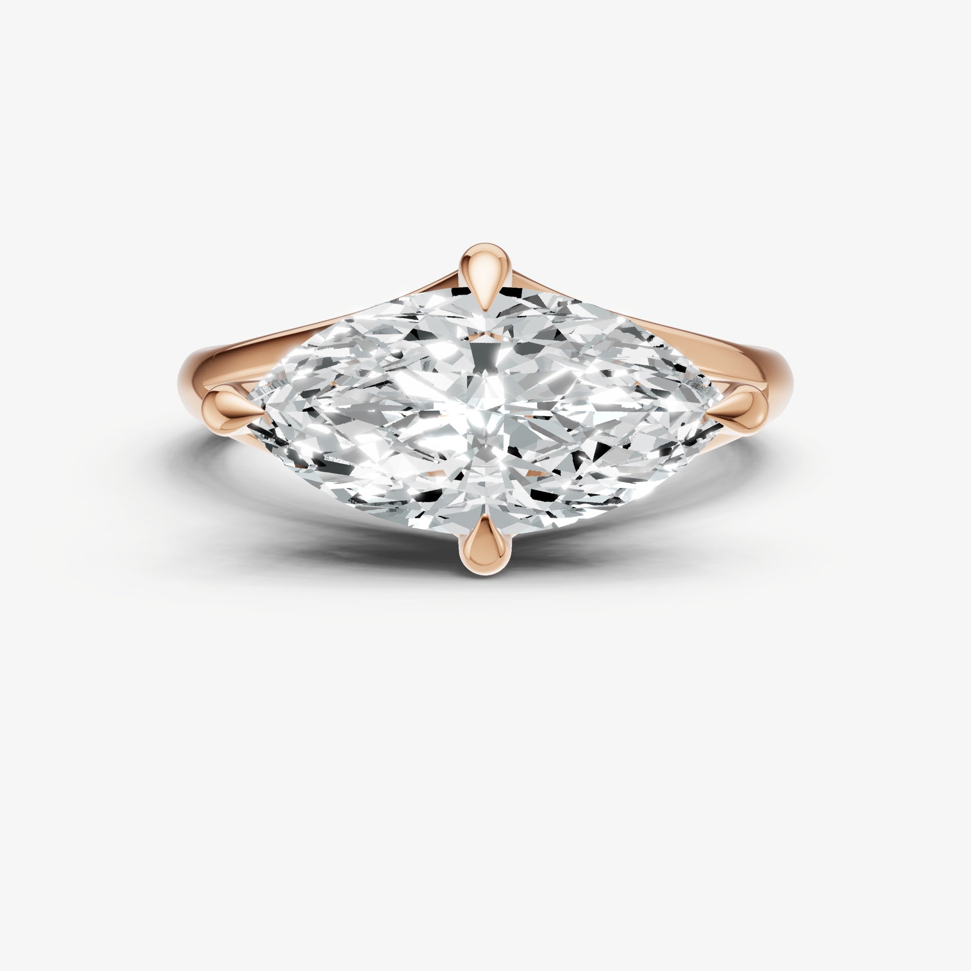 Marquise Split Band Engagement Ring