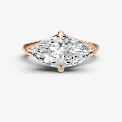Marquise Split Band Engagement Ring