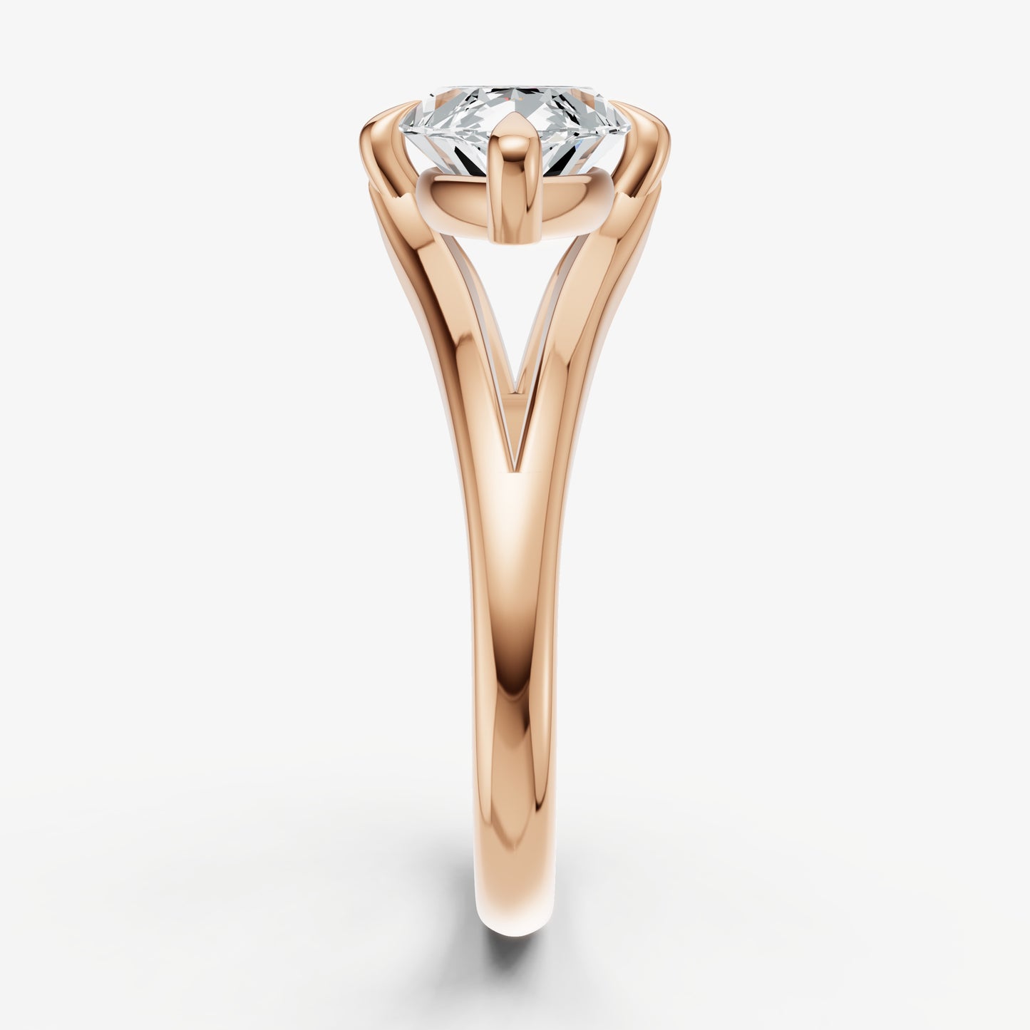 Marquise Split Band Engagement Ring