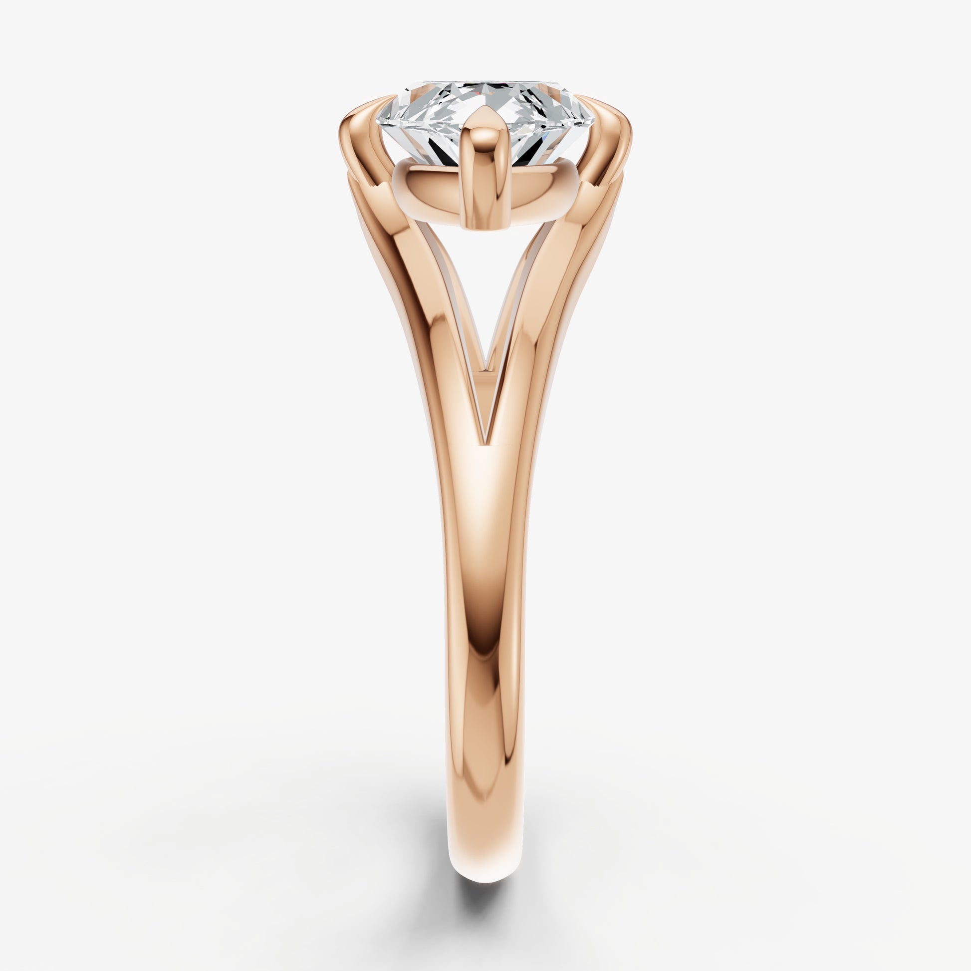 Marquise Split Band Engagement Ring