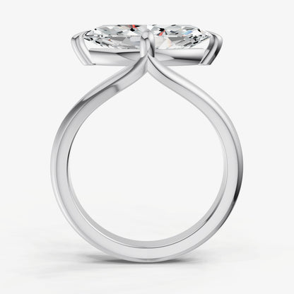 Marquise Split Band Engagement Ring