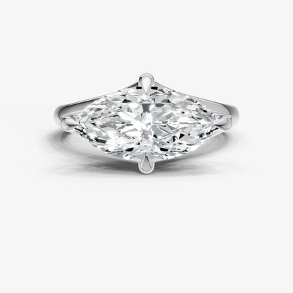 Marquise Split Band Engagement Ring