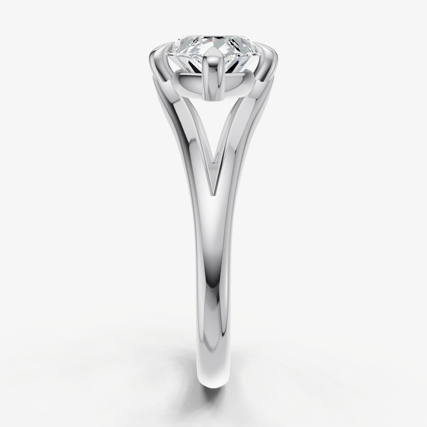 Marquise Split Band Engagement Ring