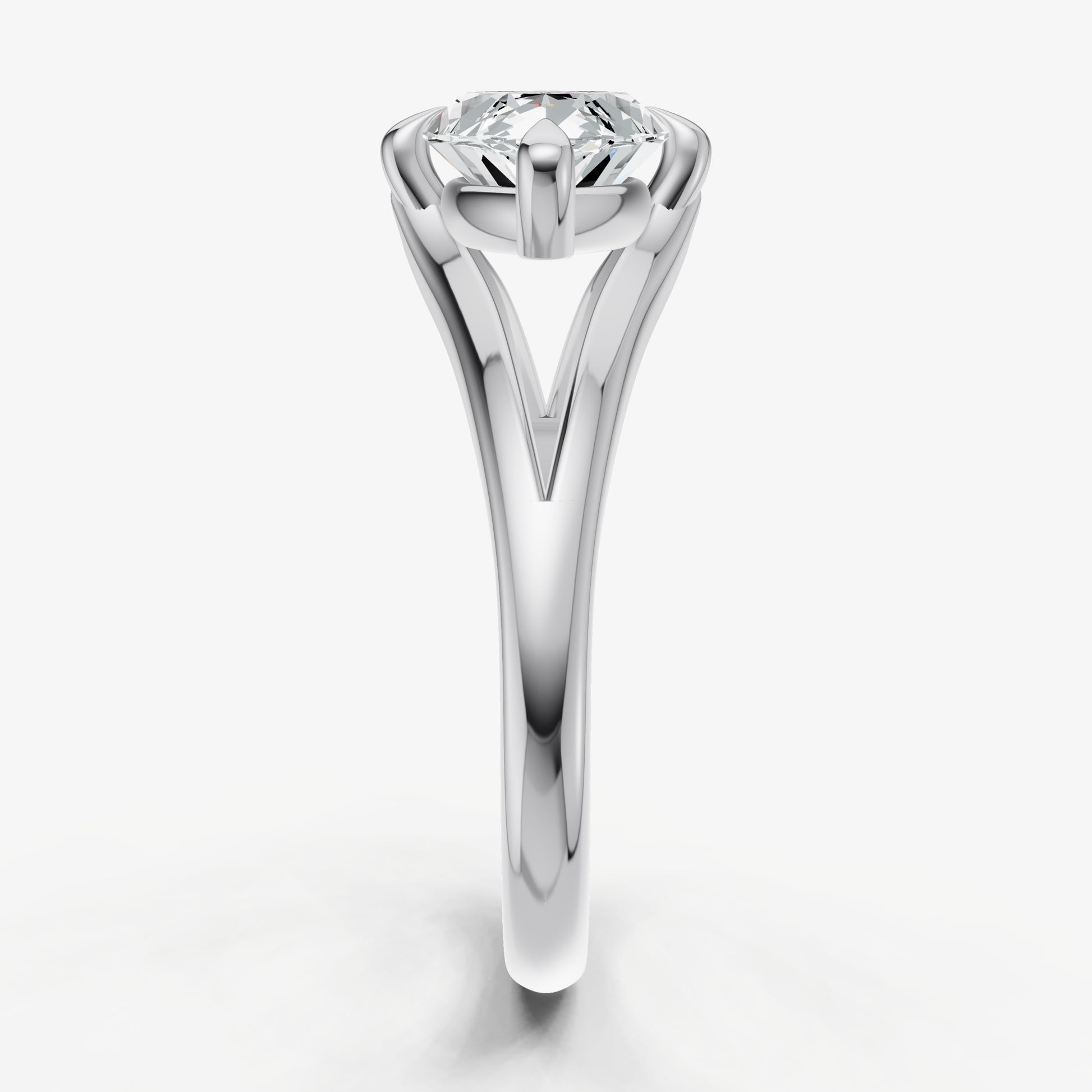 Marquise Split Band Engagement Ring