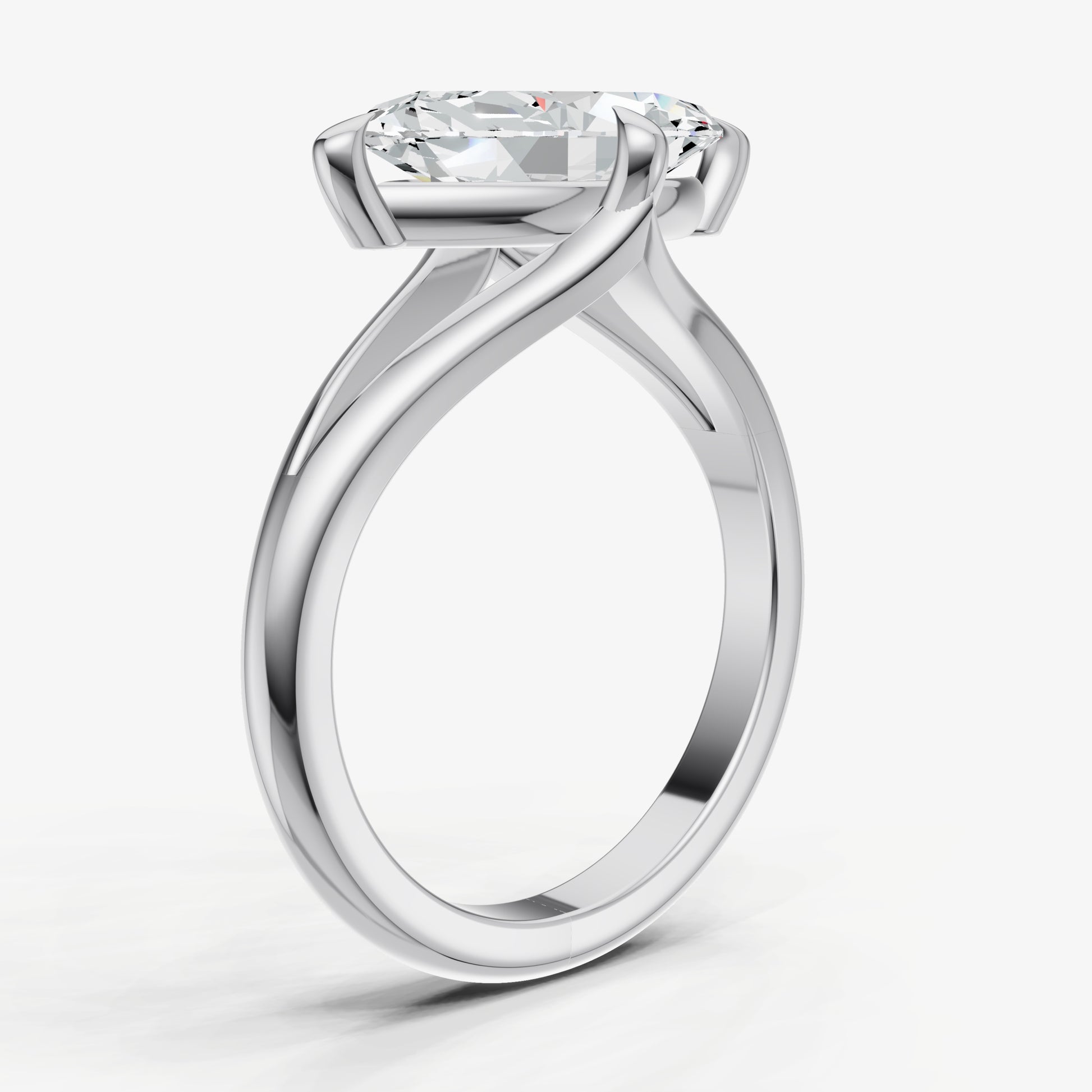 Marquise Split Band Engagement Ring