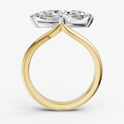 Marquise Split Band Engagement Ring