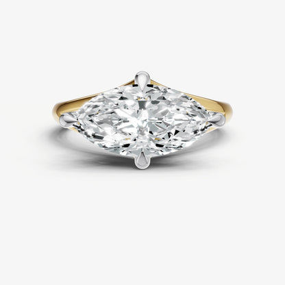 Marquise Split Band Engagement Ring