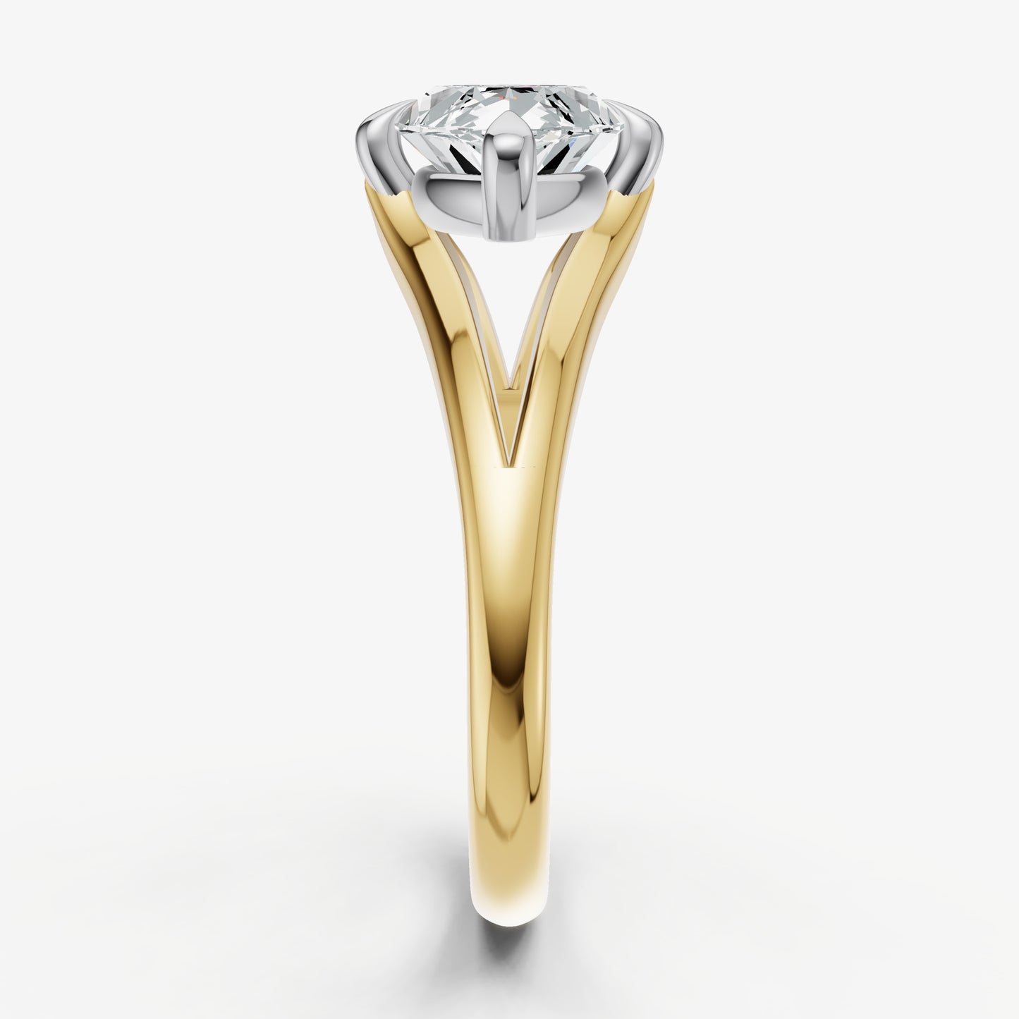 Marquise Split Band Engagement Ring