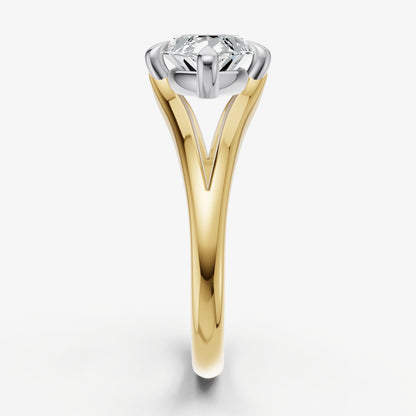 Marquise Split Band Engagement Ring