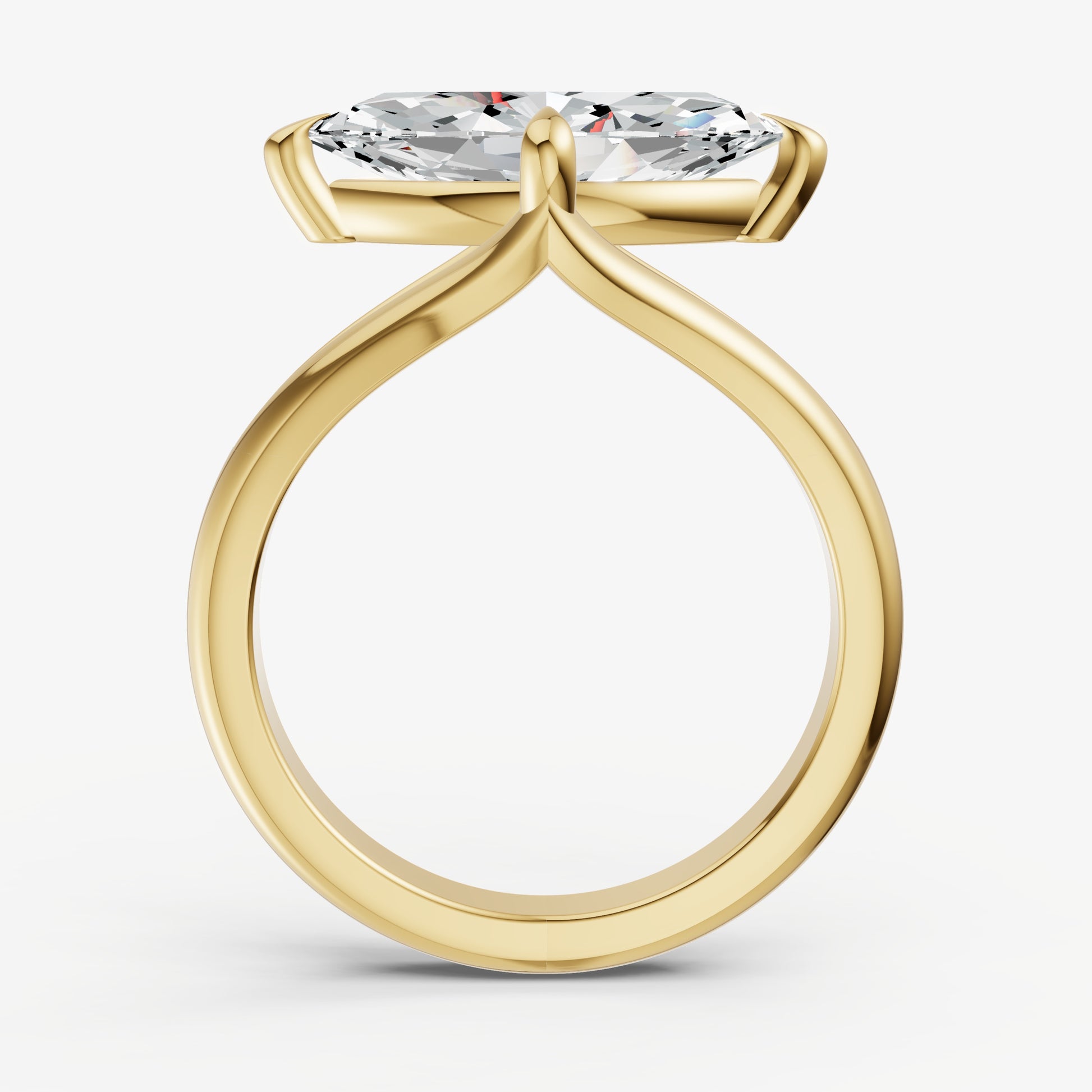 Marquise Split Band Engagement Ring