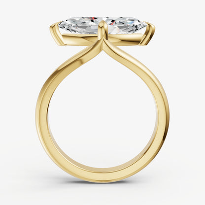Marquise Split Band Engagement Ring