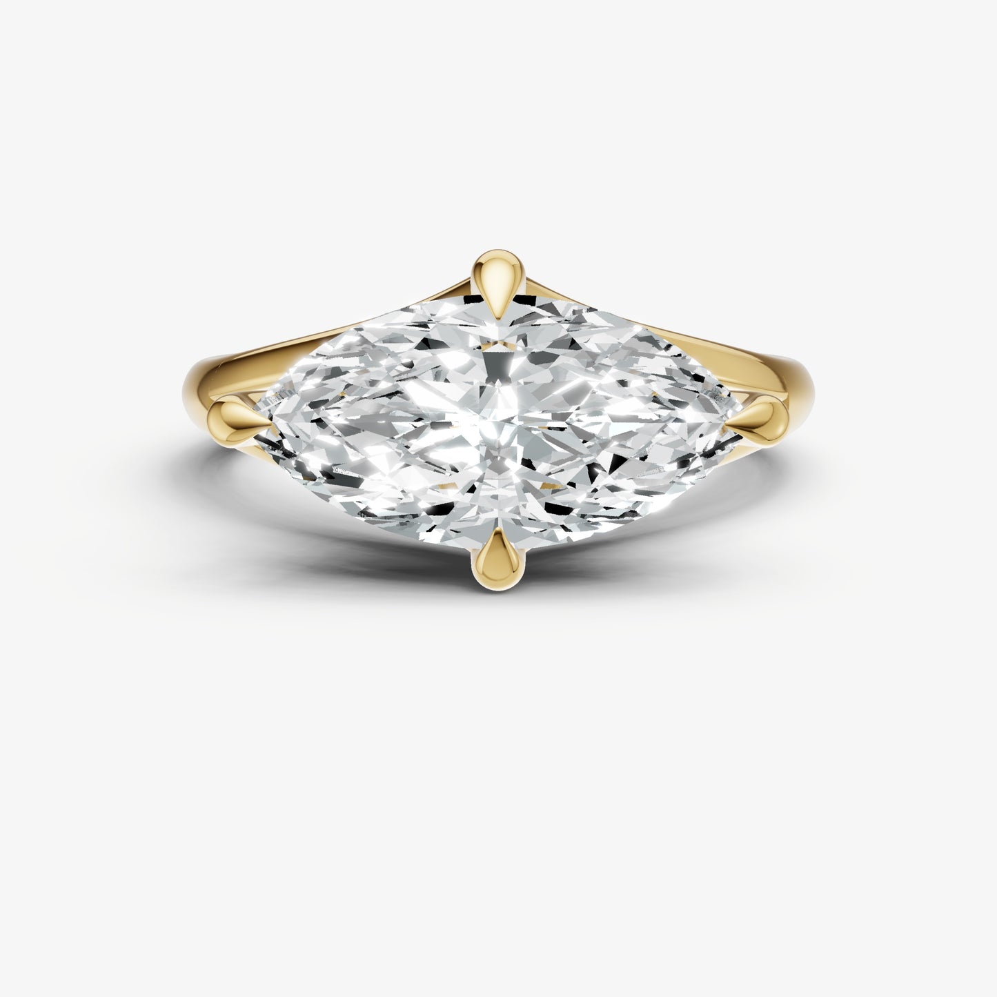 Marquise Split Band Engagement Ring