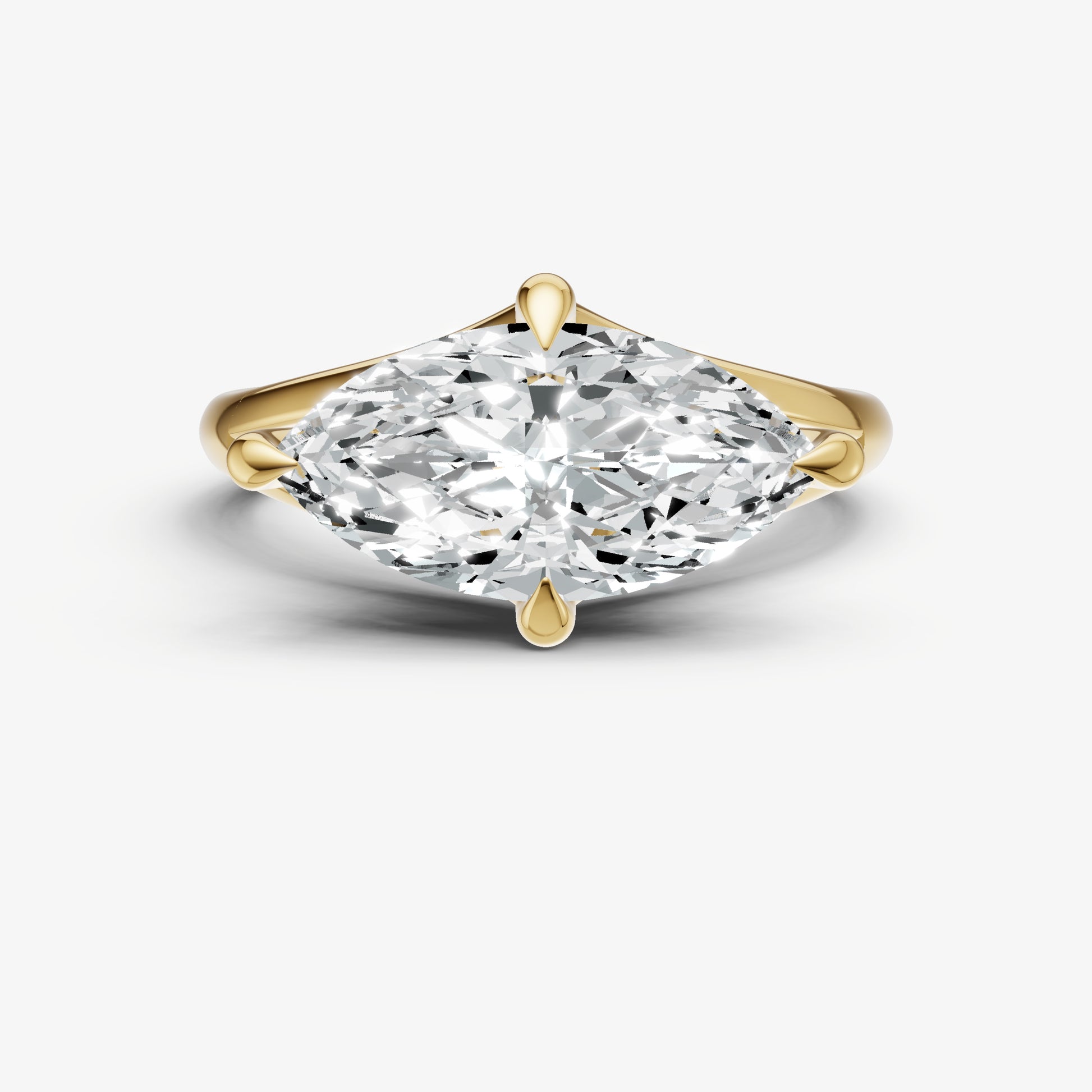 Marquise Split Band Engagement Ring