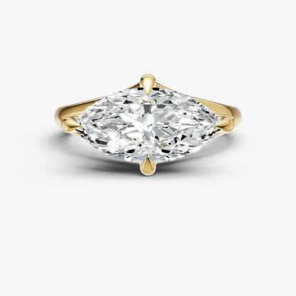 Marquise Split Band Engagement Ring