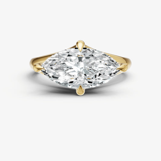 Marquise Split Band Engagement Ring