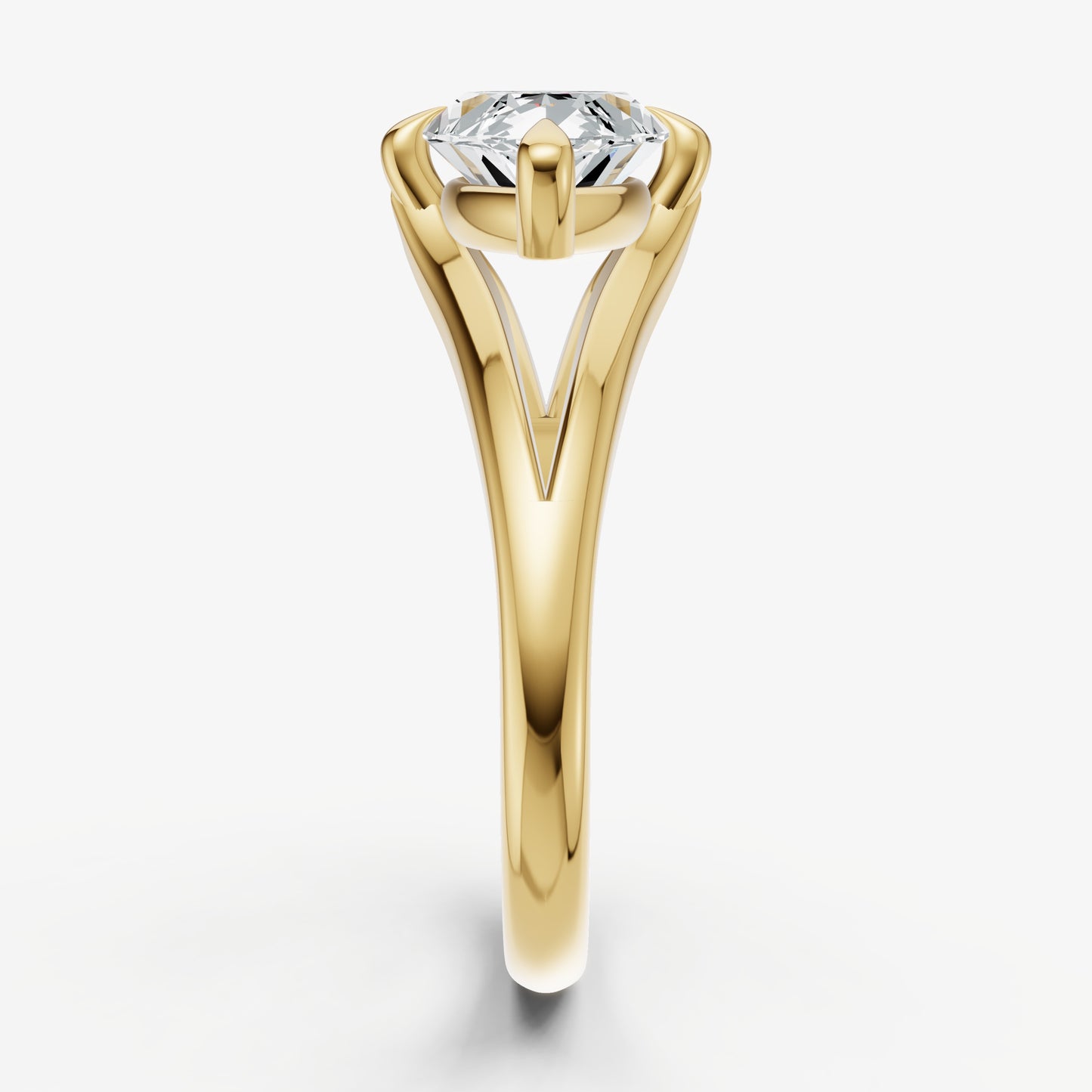 Marquise Split Band Engagement Ring