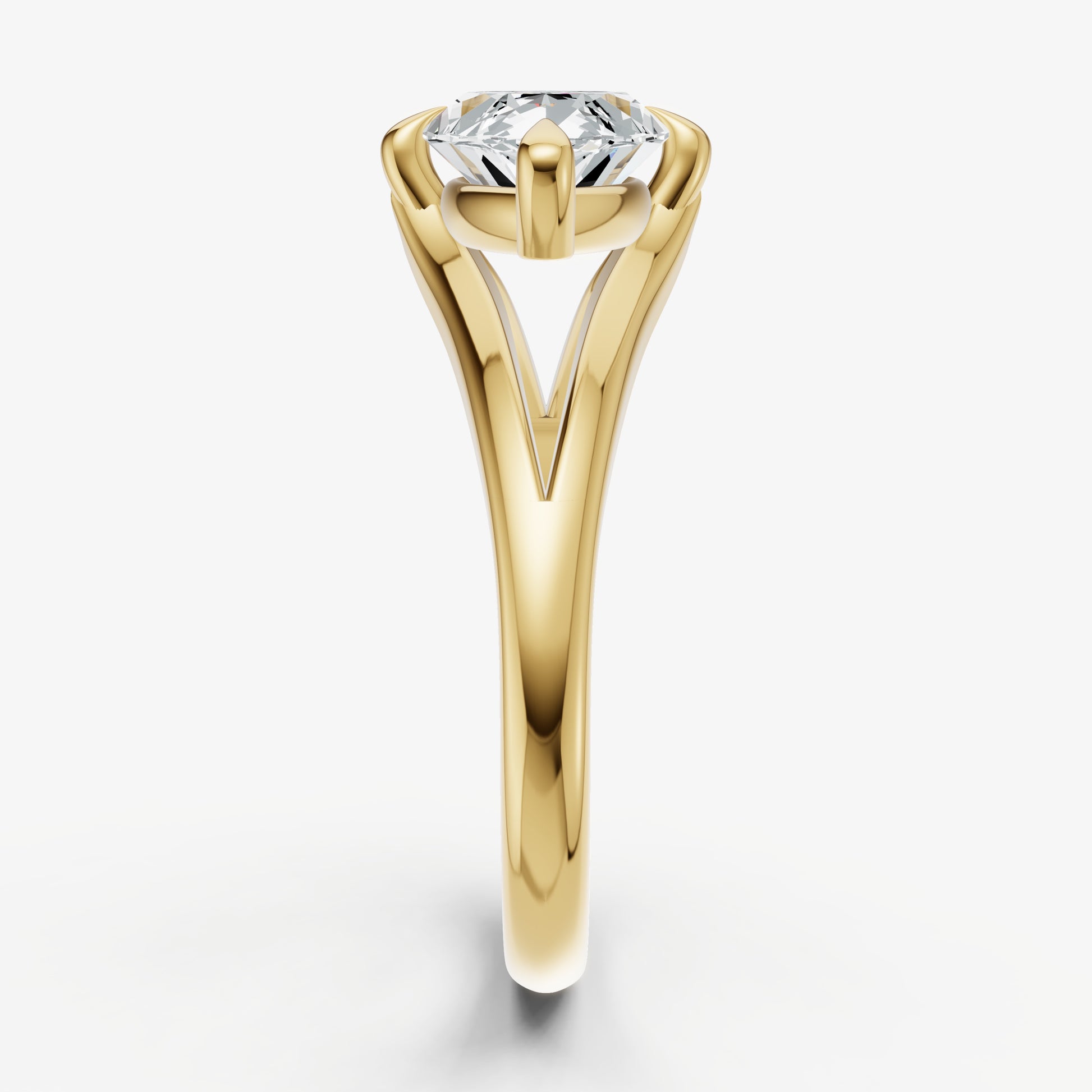 Marquise Split Band Engagement Ring